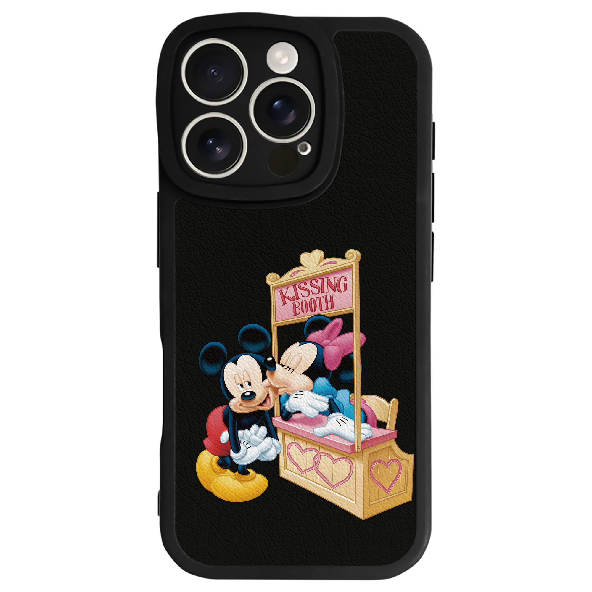 （画像用） ミッキーマウス Mickey Mouse 【iPhone 16シリーズ対応】シリコンスマホケース（レザー調） 材質：シリコン